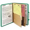 Smead Pressboard Folder, Letter, 6 Section, Green, PK10 14083